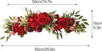 TITA-DONG 25.6inch Artificial Rose Peony Flower Swag, Front Door Peony Floral Arch Garland Swag Hydrangeas Eucalyptus Leaves Wreath for Wedding Arch Front Door House Wall Decoration(red)