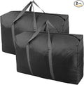 100L Extra Large Storage Bags, Big Moving Bags with Strong Zippers & Carrying Handles, Packing Bags for Moving, Storage, Travel and Camping, Storage Totes For Space Saving (Black, 2 Pack)