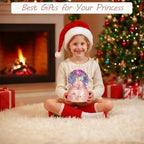 Snow Globe, Castle Musical Snow Globes with Crystal Ball & Colorful LED Lights, Snow Fall Fairy Tale Carriage Castle Snow Globes, Christmas Birthday Gifts for Women, Girls, Kids, Home Room Decor
