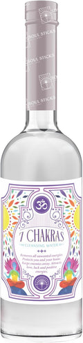 SOUL STICKS Cleansing Water 7.5 oz. Bottle for Clearing Negative Energy and Purifying Home Spiritual Florida Water Area Deodorizer (7 Chakras)