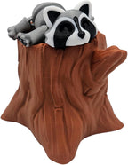 Articulating Animals Raccoon, Fox, Panda, Skunk, Possum with Containers - 3D Printed Articulated Joints ADHD, Autism, Relief Anxiety, Collectible Figurines (Raccoon Tree Stump)