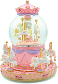 Carousel Music Box, Snow Globe Music Box, Carousel Horse Snowglobe with Light, Music Boxes for Girls, Gifts for Granddaughter