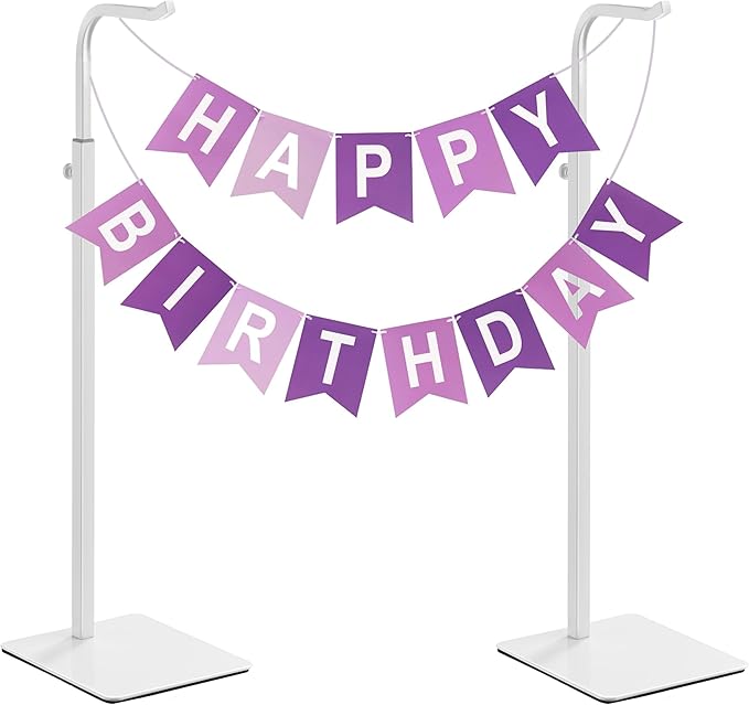 pickpiff Adjustable Purse Display Stands - White Tabletop Display Holder for Handbags, Wreaths and Banners, for Home Closets, Retail Displays and Vendor Booths (2-Pack) | Non-Slip Base