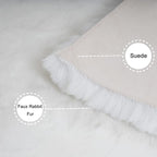 Ghouse Soft Faux Sheepskin Fur Rug 4x6 White Fluffy Bedside Rug Plush Shag Nursery Rugs Carpet Area Rug for Living Room Bedroom Playing Room Decor