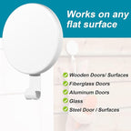 Jetec 6 Pcs Magnet Hooks Magnetic Wreath Hanger Wreath Holder for Fridge Refrigerator Metal Door Glass Door Surfaces Keys Kitchen Home Christmas Party Hanging Supplies Decoration(White,2.7 Inch)