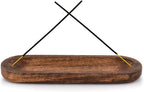 Kaizen Casa Incense Burner Stick Holder Ash Catcher Wooden Handmade Modern Gift Wood Home Decor Size (11" X 4" X 1")