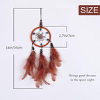 Pretty Jolly Small Evil Eye Dream Catchers Wall Decor Wood Beads Handmade Coffee Feathers Mini Dreamcatchers Home Decoration Ornament for Car Bedroom Birthday Party