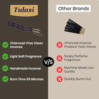 Tulasi Lavender Incense Sticks for Calming (48 Scent Sticks) | with Real Herbs | Long-Lasting 55-Minute Burn | Natural Essential Oils | Perfect for Meditation, Relaxation & Improves Sleep