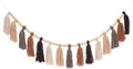 Boho Tassel Garland Western Decor Terracotta Tassel Wood Bead for Birthday, Party Home Nursery Decorations