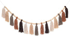 Boho Tassel Garland Western Decor Terracotta Tassel Wood Bead for Birthday, Party Home Nursery Decorations
