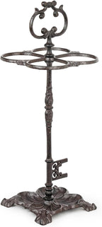 Sungmor Vintage Cast Iron Umbrella Stand, Heavy Duty Decorative Umbrella Holder for Entryway, Hallway & Office, Rustic Farmhouse Freestanding Metal Stand