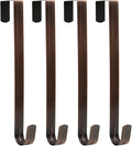 Sattiyrch 15" Wreath Hanger for Front Door,Sturdy Steel Wreath Door Hanger,Over The Door Hanger Hook (Brushed Copper,4)