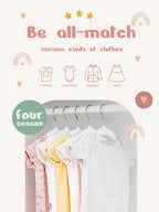 HOUSE DAY 11 Inch Velvet Baby Hangers 50 Pack White, Premium Kids Hangers for Children, Infant & Toddler Clothes, Durable Non Slip Small Baby Felt Hanger for Closet, Ideal for Everyday Use
