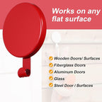 Jetec 6 Pcs Magnet Hooks Magnetic Wreath Hanger Wreath Holder for Fridge Refrigerator Metal Door Glass Door Surfaces Keys Kitchen Home Christmas Party Hanging Supplies Decoration(Festive Red,2.7 Inch)