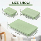 Maitys 3 Pcs Wooden Risers for Display Pedestal Stand Wooden for Decor Farmhouse Vintage Rustic Stackable Kitchen Stand Tray Riser, 3 Sizes(12 x 6.7, 8 x 4.7, 4 x 2.8 in,Green)