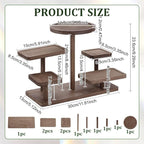 PH PandaHall 5 Layer Wood Riser Stand Tiered Display Stand Jewelry Organizer Holder Tiered Tray Rack Wood Flower Plant Shelf Display for Jewelry Succulent Plants Home Decoration Room Office Party