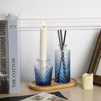 12 Pack Blue Glass Bud Vase Set, Small Vintage Vases for Centerpieces, Decorative Flower Vases for Wedding Home Table Decor