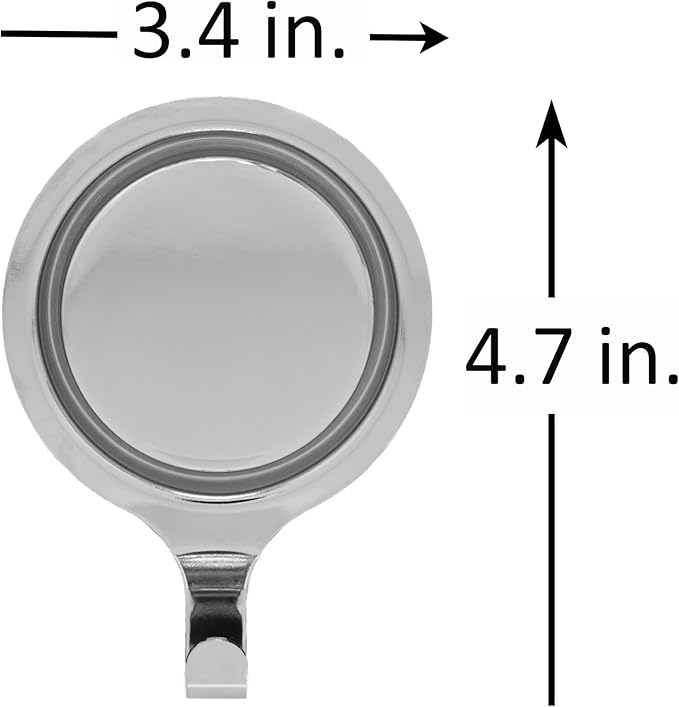 Haute Decor Attract® Pinch-Free Magnetic Wreath Hanger (Silver) - Set of 2 Magnets - for use on 1 Single-Pane Glass Door/Window or 2 Metal Doors/Surfaces