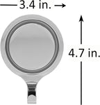Haute Decor Attract® Pinch-Free Magnetic Wreath Hanger (Silver) - Set of 2 Magnets - for use on 1 Single-Pane Glass Door/Window or 2 Metal Doors/Surfaces