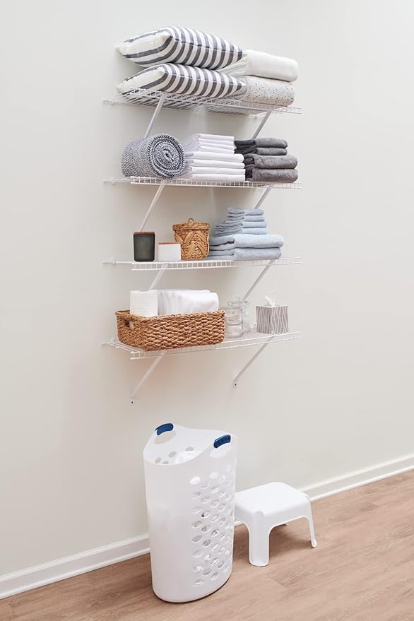 Rubbermaid Direct Mount Linen Shelf Kit 3' Length White