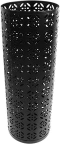 Umbrella Stand, Umbrella Holder for Entryway, Round Proof Hollow Metal Umbrella Holder Bin for Home Entryway (Black)