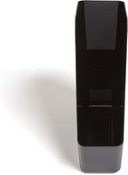 TRU RED Plastic Magazine File, Black, 2‑Pack – Vertical Desktop Organizer for Magazines, Folders & Office Documents