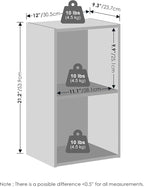 Furinno Reed Closet Organizers and Storage, 2-Tier Closet Organizer, Open Shelf Closet Storage, for Wardrobe, Bedroom, Living Room, White