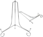 2 Pack Silver Plate Stands for Display 8 Inch， Photo Holder Stand for Picture Frame, Decorative Plates, Book, Photo, Collectibles