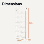 Amazon Basics Over the Door Metal Shoe Rack, 18 Pair Capacity, White