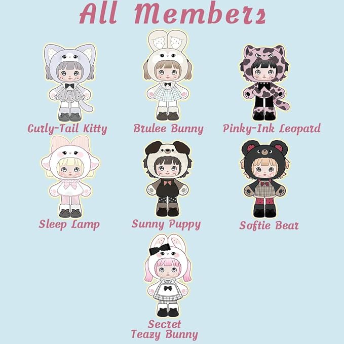 Nommi Forest Kingdom Series Blind Box (1 of 7 Possible Styles) Nommi Blind Box BJD Doll Cute Figures Collectible Gifts for Birthday (1Pc Blind Box)