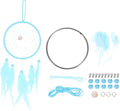 PATIKIL DIY Dream Catcher Kit, Making Dream Catcher Supplies Wall Hanging Handmade Dream Catcher Kits for Beginner Style 3, Sky Blue