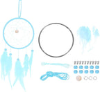 PATIKIL DIY Dream Catcher Kit, Making Dream Catcher Supplies Wall Hanging Handmade Dream Catcher Kits for Beginner Style 3, Sky Blue