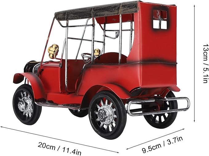 TOPINCN Antique Car Model Decoration Crafts Accessories Ornaments Toys Classic Car Retro Vintage Vehicles
