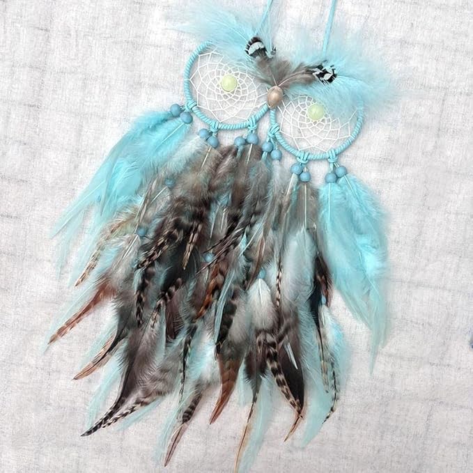 Owl Dream Catcher Wall Decor, DreamCatchers Wall Hanging Ornaments for Bedroom Home Decor Festival Gift