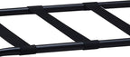 Kings Brand Furniture Shanon Folding Luggage Rack - Suitcase Stand With Storage Shelf - Folding Luggage Rack for Guest Room and Bedroom - Sturdy Portable and Stylish Metal Suitcase Stand - Black
