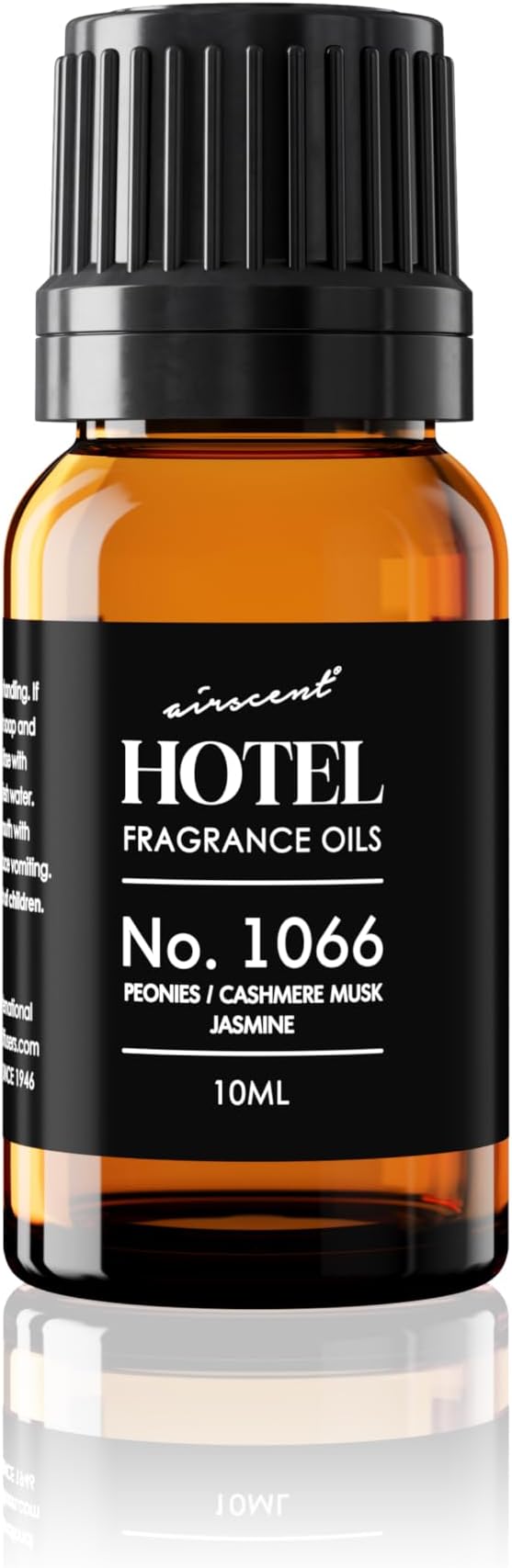 AirScent Hotel Diffuser Oil No. 1066 - Peonies Cashmere Jasmine - Premium Fragrance Oil for Ultrasonic and Waterless Diffusers and Crafting - 10 mL, 0.34 fl oz Glass Dropper Bottle