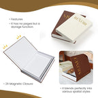 Aesthetic Decorative Books - Set of 2 Linen Fake/Faux Books Enhance Your Coffee Table, Living Room, Bookshelf, Bedside Table or Mantle, Stackable Modern Home Decor, Photo Storage and as a Keepsake Box