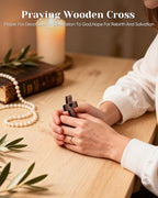 20-Pack Wooden Cross Fidget, Handmade Pocket Wood Crosses, Cross My Heart | Encouragement Gift, Relieve Anxiety for Yourself, Inspirational Easter Gift for Christian Faith, Prayer, Father Day Gifts