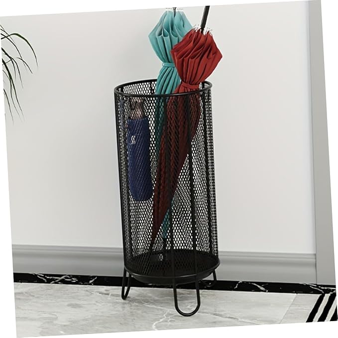 OUNONA Umbrella Stand Drip Tray Entryway Organizer for Umbrellas Canes and Walking Sticks Compact Stylish and Functional Storage for Home and Office
