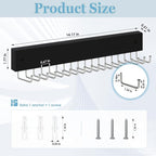 Tie Rack Belt Hanger Wall Mounted, Lomrsiul Non Slip 180 Degree Rotating Tie Organizer for Men Closet with 18 Hooks Closet Organizers and Storage for Tie Belt Necklace Purse Scarf Bag Black 1 Pack