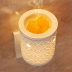 STAR MOON Ceramic Wax Melt Warmer, Plug in Wax Warmer for Scented Wax, Scentsy Wax Warmer for Fragrance Oil, Night Light Wax Burner Decoration with Two Bulbs