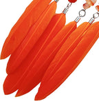 Mini Dream Catcher for Car Orange, Car Charms for Rear View Mirror Small Dream Catchers for Adults Crystal Home Wall Decor