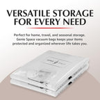 GENIE SPACE Premium Vacuum Storage Bags for Clothes, Bedding and Travel, Small Size 24x16 Inches, Airtight, Odor-Proof and Reusable Space Saver Bags with Double Zipper Seal, 2-Pack