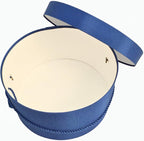 Sarah's Hat Boxes Classic Royal Hat Box – 18.5" x 9.5" (Dia. x Ht.) Handmade in USA – Odorless Non-Toxic Adhesive, Cording Handle – Premium Storage for Hats & Accessories