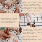 Nommi Forest Kingdom Series Blind Box (1 of 7 Possible Styles) Nommi Blind Box BJD Doll Cute Figures Collectible Gifts for Birthday (1Pc Blind Box)