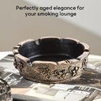 Cigar Ashtray Ash Tray,Cute Ashtray for Outside Patio Outdoor(Vintage,Bronze)