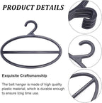 AHANDMAKER 10 Packs Black Scarf Hanger, Scarf Holder Organizer Space Saving Plastic Scarf Hanger, for Shop Home Scarves Headscarves Sorting Storaging