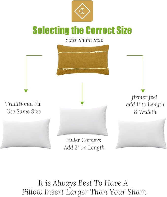 Feathers Down Pillow Inserts 14x24, Set of 2, 100% Organic Cotton Shell, Soft Decorative Lumbar Pillow Insert for Living Room Sofa, Couch, or Bed (White)