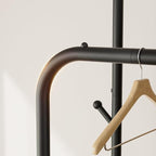 Clothes Garment Coat Rack Drying Clothing Racks Metal Freestanding for Hanging Clothes Portable Closet for Laundry Bedroom Black