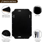 ANDY STAR Matte Black Mirror 24x40 Inch, Scalloped Mirror for Bathroom, Unique Rectangular Bathroom Mirror in Premium Stainless Steel Metal Frame 1’’ Deep, Hangs Vertically/Horizontally